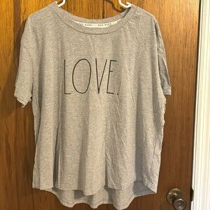 Rae Dunn 2X grey short sleeve tshirt